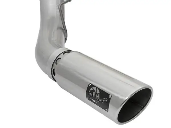 aFe ATLAS 5in DPF-Back Alum Steel Exhaust System w/Polished Tip 2017 Ford Diesel Trucks V8-6.7L (td) image 7