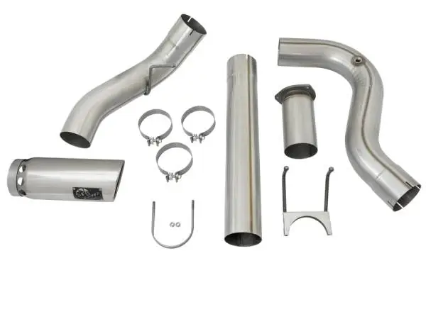 aFe ATLAS 5in DPF-Back Alum Steel Exhaust System w/Polished Tip 2017 Ford Diesel Trucks V8-6.7L (td) image 9