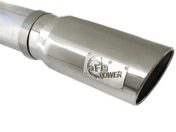 aFe ATLAS 5in DPF-Back Alum Steel Exhaust System Polished Tip GM Diesel Trucks 7.5-10 V8-6.6L td LMM thumbnail 5