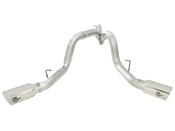 aFe MACHForce XP Exhaust Aluminized Dual Split DPF Back 11-15 GM Diesel Truck V8-6.6L (td) (pol tip) image 3