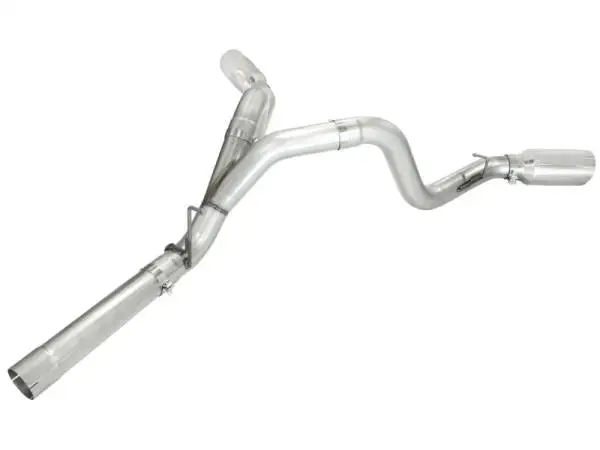 aFe MACHForce XP Exhaust Aluminized Dual Split DPF Back 11-15 GM Diesel Truck V8-6.6L (td) (pol tip) image 4