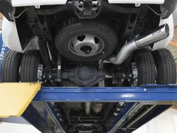 aFe ATLAS 5in DPF-Back Aluminized Steel Exhaust System w/Polished Tips 2017 GM Duramax 6.6L (td) L5P image 2