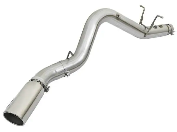 aFe ATLAS 5in DPF-Back Aluminized Steel Exhaust System w/Polished Tips 2017 GM Duramax 6.6L (td) L5P image 3
