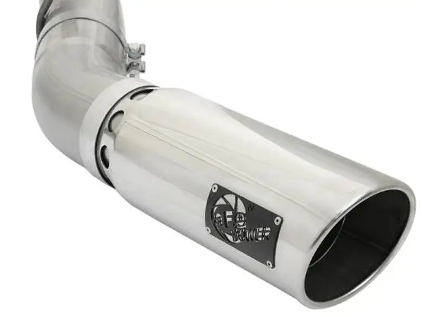 aFe ATLAS 5in DPF-Back Aluminized Steel Exhaust System w/Polished Tips 2017 GM Duramax 6.6L (td) L5P image 5