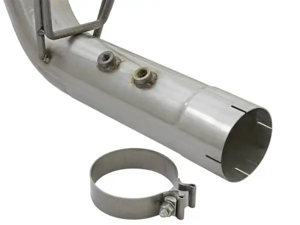 aFe ATLAS 4in DPF-Back Alum Steel Exhaust System w/Dual Exit Black Tip 2017 GM Duramax 6.6L (td) image 5