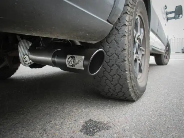 aFe Vulcan Series 3.5in 409 SS Cat-Back Exhaust 13-19 Ford Transit V6 3.5L (TT) w/ Black Tips image 3