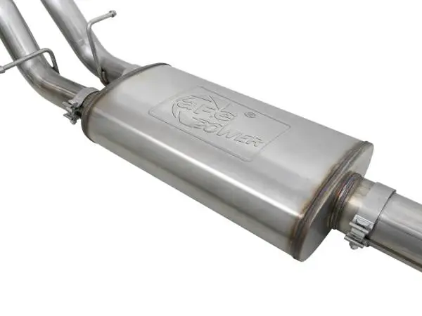 aFe Vulcan Series 4in-3in 304-SS Exhaust Cat-Back 2019 GM Silverado / Sierra 1500 V8-5.3L w/ OE Tips image 3