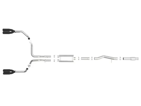 aFe Vulcan Series 4-3in 304SS Exhaust Cat-Back w/ Blk Tips 2019 GM Silverado/Sierra 1500 V8-6.2L image 6