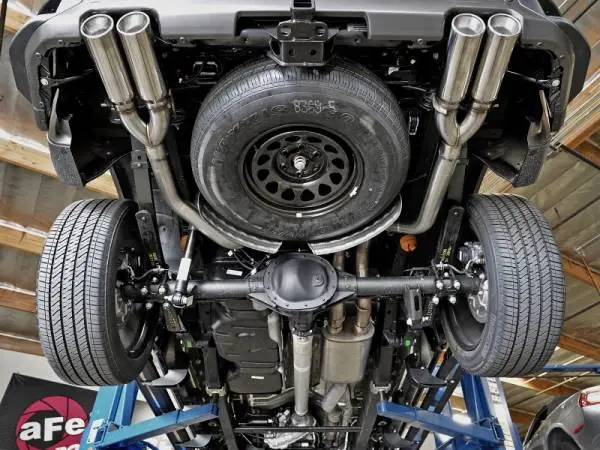 aFe Vulcan Series 4-3in 304SS Exhaust Cat-Back w/ Pol Tips 2019 GM Silverado/Sierra 1500 V8-6.2L image 2