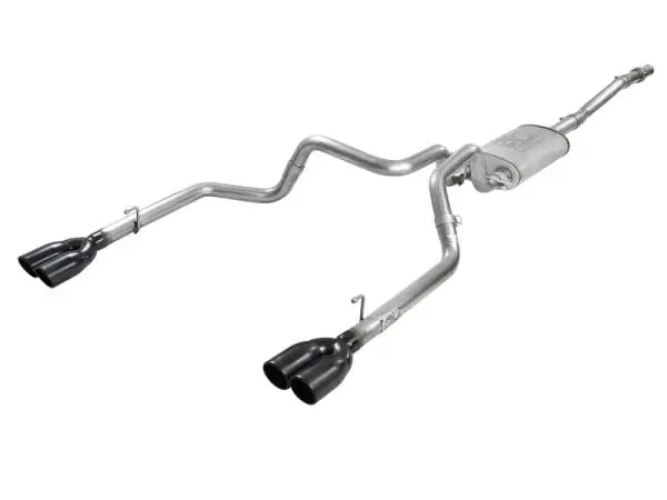 aFe Vulcan Series 3in-2-1/2in 304 SS Cat-Back 2019 GM Silverado / Sierra 1500 V8-5.3L w/ Black Tips