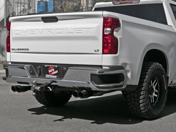 aFe Vulcan Series 3in-2-1/2in 304 SS Cat-Back 2019 GM Silverado / Sierra 1500 V8-5.3L w/ Black Tips image 2