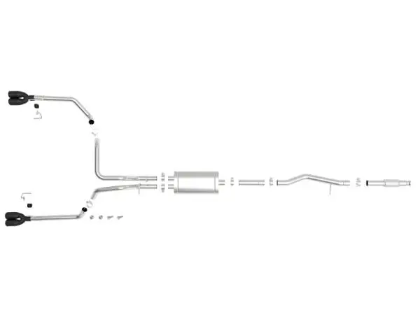 aFe Vulcan Series 3in-2-1/2in 304 SS Cat-Back 2019 GM Silverado / Sierra 1500 V8-5.3L w/ Black Tips image 9