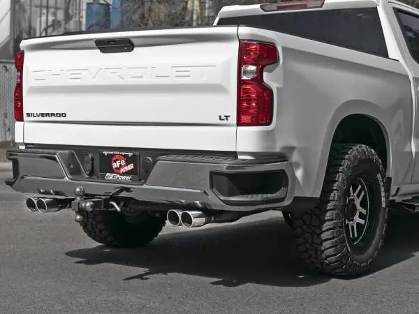aFe Vulcan Series 3in-2-1/2in 304 SS Cat-Back 2019 GM Silverado 1500 V8-5.3L w/ Polished Tips image 2