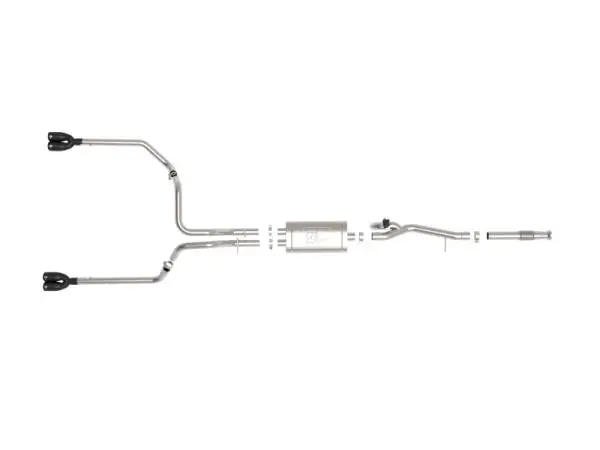 aFe Gemini XV 3in 304 SS Cat-Back Exhaust w/ Cutout 19-21 GM Silverado/Sierra 1500 V8- w/ Black Tips image 9