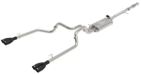 aFe Gemini XV 3in 304 SS Cat-Back Exhaust w/ Cutout 19-21 GM Silverado/Sierra 1500 V8- w/ Black Tips image 10