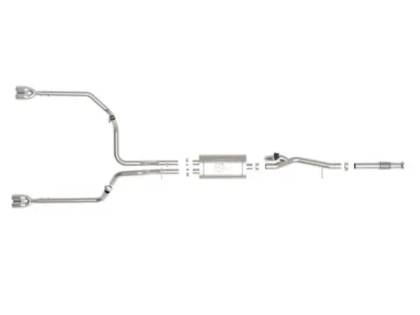 aFe Gemini XV 3in 304 SS Cat-Back Exhaust w/ Cutout 19-21 GM Silverado/Sierra 1500 V8- w/ Black Tips image 9