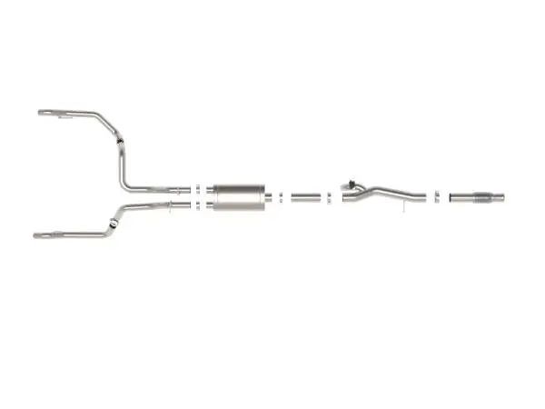 aFe Gemini XV 4in to Dual 3in 304 SS Cat-Back Exhaust w/ Cutout 19-21 GM Silverado/Sierra V8-6.2L image 7