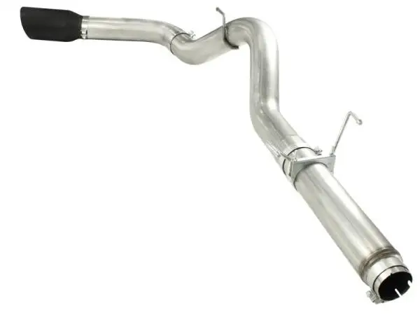 aFe MACHForce XP 5in DPF-Back 409SS Exhaust Dodge Diesel Trucks 07.5-12 L6-6.7L (td) Black Tip image 3