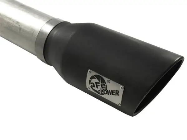 aFe MACHForce XP 5in DPF-Back 409SS Exhaust Dodge Diesel Trucks 07.5-12 L6-6.7L (td) Black Tip image 6