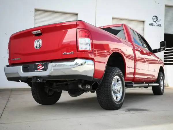 aFe MACHForce XP 4in Exhausts Cat-Back SS Side Exit 14-17 Dodge Ram 2500 V8-6.4L Hemi w/ Black Tips image 4