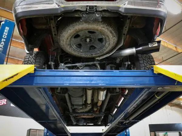 aFe MACHForce XP 4in Exhausts Cat-Back SS Side Exit 14-17 Dodge Ram 2500 V8-6.4L Hemi w/ Black Tips image 6