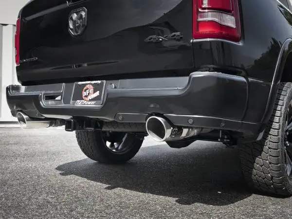 aFe Large Bore-HD 3in 409SS DPF-Back Exhaust System w/ Polished Tip RAM 1500 20-21 V6-3.0 image 3
