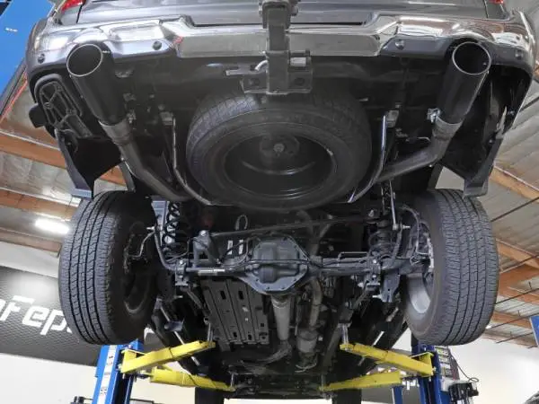 aFe Large Bore-HD 3in 409SS DPF-Back Exhaust System w/ Polished Tip RAM 1500 20-21 V6-3.0 image 5
