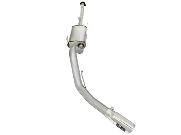 aFe MACHForce XP Exhaust 3in-3.5in SS Single Side Ext CB w/ Polished Tips 15 Ford F150 V8 5.0L CC/SB image 3
