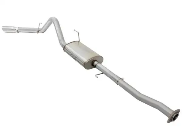 aFe MACHForce XP Exhaust 3in-3.5in SS Single Side Ext CB w/ Polished Tips 15 Ford F150 V8 5.0L CC/SB image 4