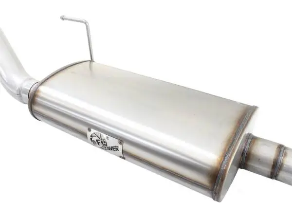 aFe MACHForce XP Exhaust 3in-3.5in SS Single Side Ext CB w/ Polished Tips 15 Ford F150 V8 5.0L CC/SB image 6