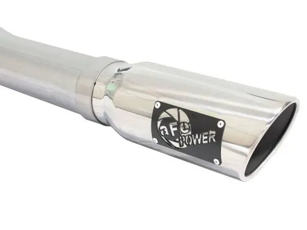 aFe MACHForce XP Exhaust 3in-3.5in SS Single Side Ext CB w/ Polished Tips 15 Ford F150 V8 5.0L CC/SB image 7