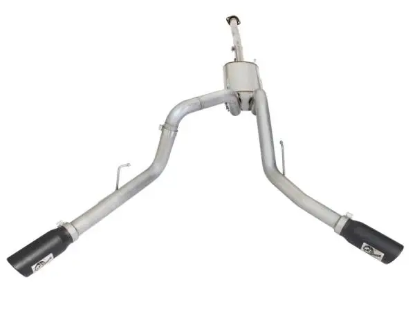 aFe MACHForce XP Exhaust 3in SS Dual Side Exit CB w/ Black Tips 2015 Ford F150 5.0L V8 CC/SB EC/LB image 3