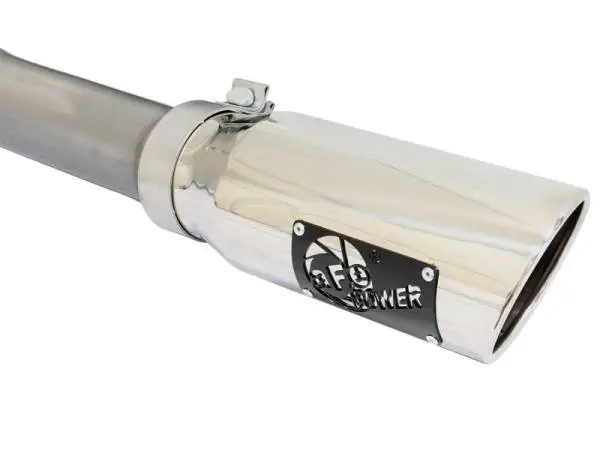 aFe MACHForce XP Exhaust 3in SS Dual Side Ext CB w/ Polished Tips 2015 Ford F150 5.0L V8 CC/SB EC/LB image 6