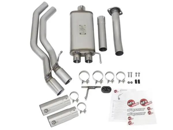 aFe Rebel Exhausts 3in SS Cat-Back 15-16 Ford F-150 EcoBoost V6 2.7/3.5L V8 5.0L w/ Polished Tips image 3