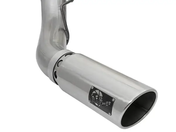 aFe LARGE BORE HD 5in 409-SS DPF-Back Exhaust w/Polished Tip 2017 Ford Diesel Trucks V8 6.7L (td) image 7
