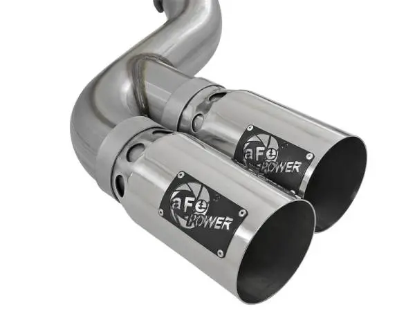 aFe Rebel XD 4in SS Down-Pipe Back Exhaust w/Dual Polished Tips 17-18 Ford Diesel Trucks V8-6.7L(td) thumbnail 2