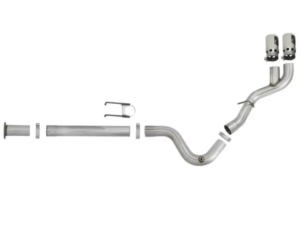 aFe Rebel XD 4in SS Down-Pipe Back Exhaust w/Dual Polished Tips 17-18 Ford Diesel Trucks V8-6.7L(td) thumbnail 5