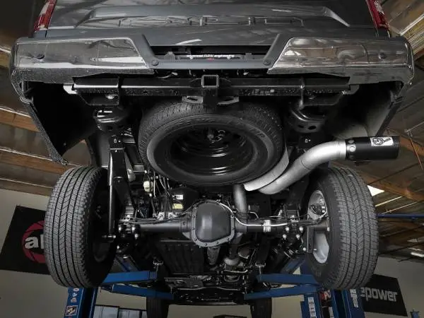 aFe Large Bore-HD 4in 409 SS DPF-Back Exh 18-19 Ford F-150 V6-3.0L (td) w/ Black Tip thumbnail 3