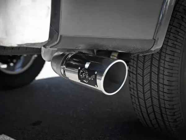 aFe Large Bore-HD 4in 409 SS DPF-Back Exh 18-19 Ford F-150 V6-3.0L (td) w/ Polished Tip thumbnail 2