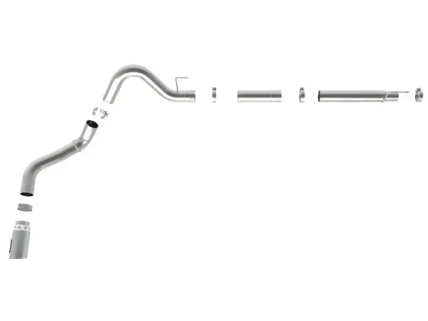 aFe Large Bore-HD 4in 409 SS DPF-Back Exh 18-19 Ford F-150 V6-3.0L (td) w/ Polished Tip thumbnail 7