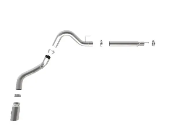 aFe Large Bore-HD 4in 409 SS DPF-Back Exh 18-19 Ford F-150 V6-3.0L (td) w/ Polished Tip thumbnail 8