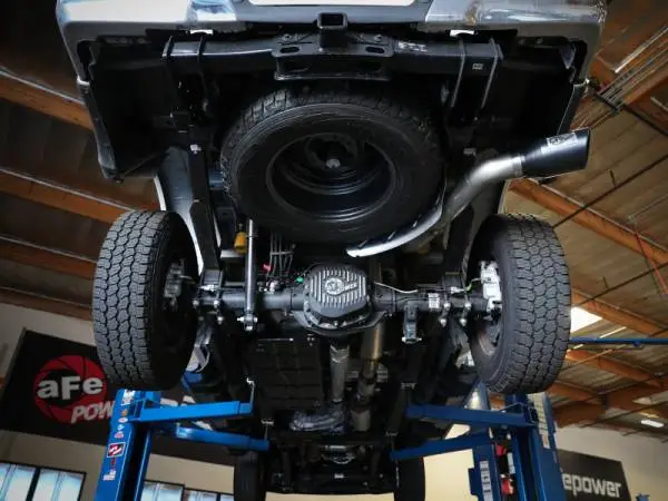 aFe Apollo GT Series 3-1/2in 409 SS Axle-Back Exhaust 17-20 Ford F-250/F-350 w/ Polished Tips image 2