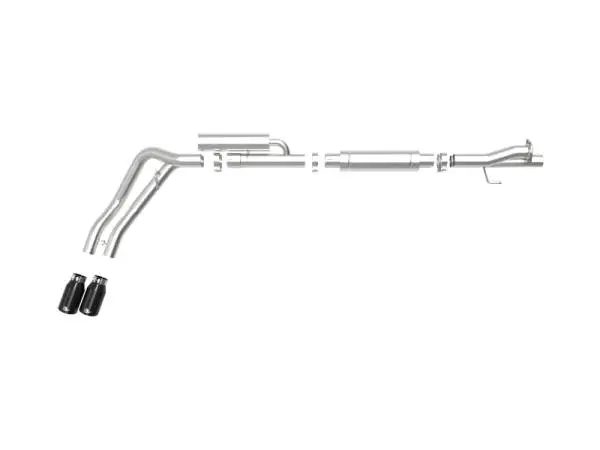 aFe Rebel Series 3in 409 SS Cat-Back Exhaust w/ Black Tips 17-20 Ford F-250/F350 V8 6.2L/7.3L thumbnail 2