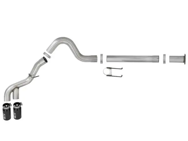 aFe Power 11-14 Ford F250/F350 6.7L Diesel Rebel XD 4in 409 SS DPF-Back Exhaust System - Black Tips image 5