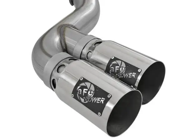 aFe Power 11-14 Ford F250/F350 6.7L Diesel Rebel XD 4in 409 SS DPF-Back Exhaust System - Pol Tips image 2