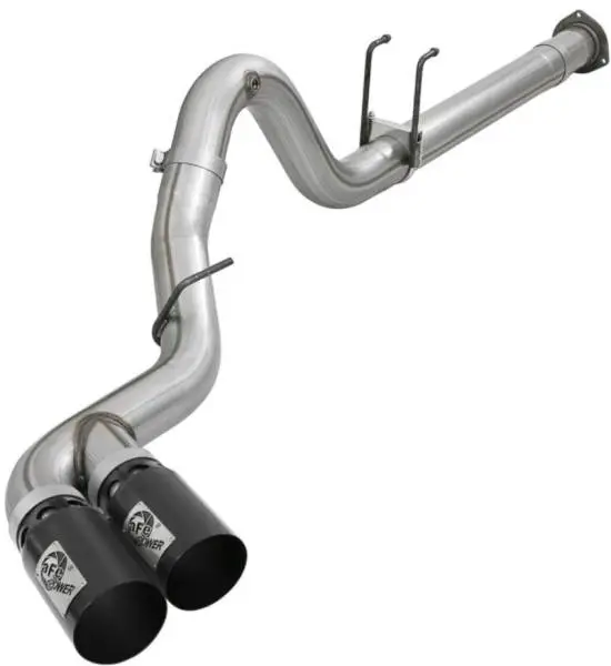 aFe Power 15-16 Ford F250/F350 6.7L Diesel Rebel XD 4in 409 SS DPF-Back Exhaust System - Black Tips image 6