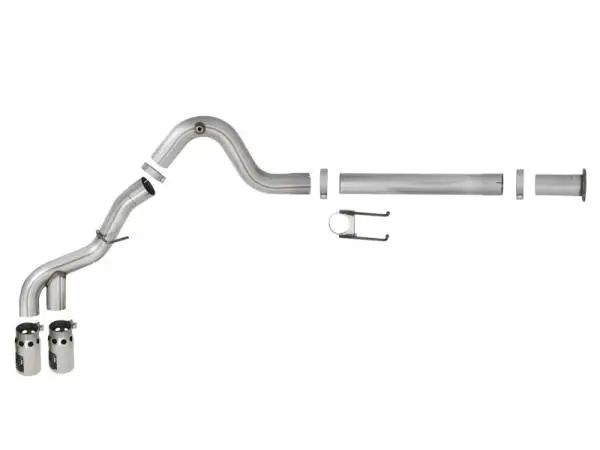 aFe Power 15-16 Ford F250/F350 6.7L Diesel Rebel XD 4in 409 SS DPF-Back Exhaust System - Pol Tips image 5