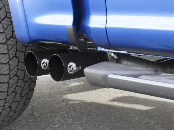 aFe Rebel 3in 409 SS Cat-Back Exhaust 2021 Ford F-150 V6 2.7L/3.5L (tt)/V8 5.0L w/ Black Tips image 4