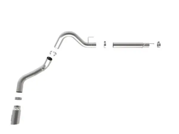 aFe 2021 Ford F-150 V6-3.0L (td) Large Bore 409 SS DPF-Back Exhaust System w/ Polished Tip thumbnail 6