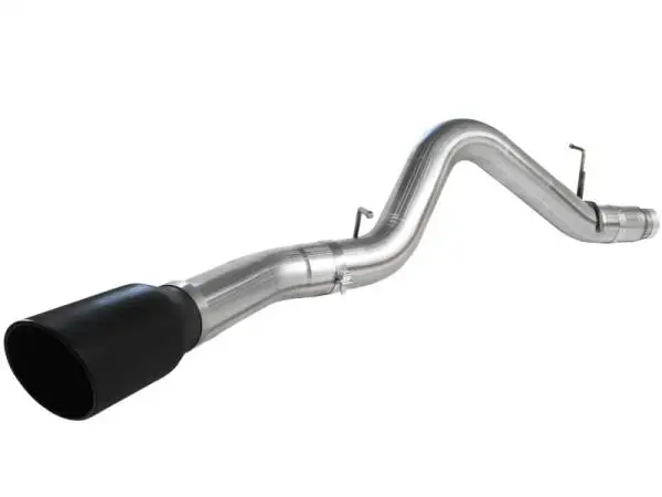 aFe MACHForce XP Exhaust 5in DPF-Back SS 11-13 GM Diesel Trucks V8-6.6L (td) (LML) (Blk Tip) image 3